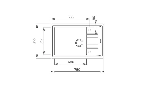 Гранитна мивка TEKA Stone 60 S-TG БЯЛА